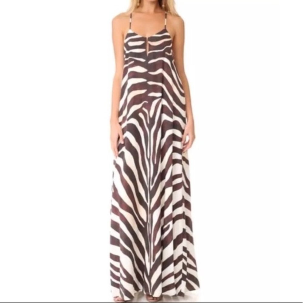 MARA HOFFMAN ZEBRA MAXI DRESS SZ L